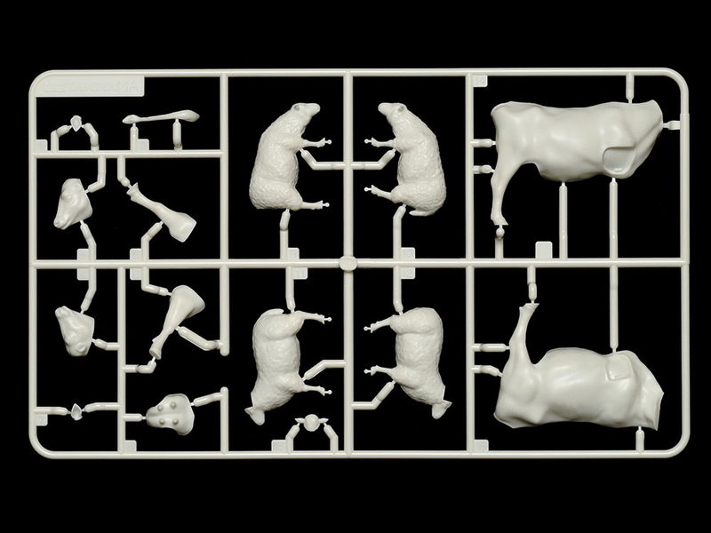 Домашня худоба 1/35 Livestock Set II Tamiya 35385 , збірна модель тварини Тамія TAM35385 фото