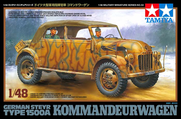 Німецький штабний автомобіль 1/48 Steyr 1500A Tamiya 32553 , збірна модель автомобіль Штайр Тамія TAM32553 фото