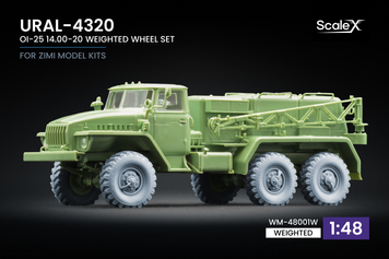 Набор деформированных колес 1/35 ОИ-25 14.00-20 для Урал-4320 (Zimi Model) Scale X WM-48001W WM-48001W фото