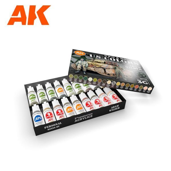 Набір акрилових фарб WWII & Modern US Colors - Signature Set By Adam Wilder AK-Interactive AK11763 AK11763 фото