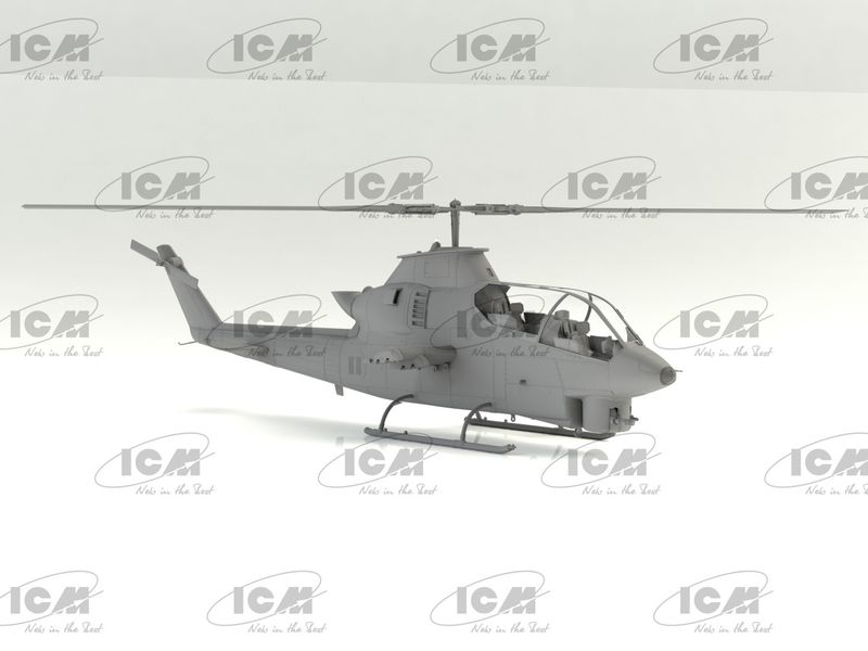 Сборная модель ICM 1/35 AH-1G Cobra позднего производства, ударный вертолет США 53031 ICM53031 фото