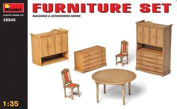 Немецкая мебель 1/35 (Furniture Set) MiniArt 35548 , сборная модель немецкий фурнитуры Миниарт MA35548 фото