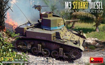Британський легкий танк 1/35 М3 Стюарт дизельний (M3 Stuart Diesel Early Prod) MiniArt 35417 , танк Мініарт MA35417 фото