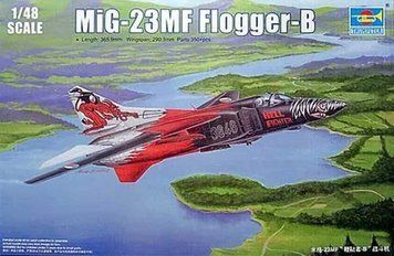 Советский истребитель 1/48 МиГ-23МФ Trumpeter 02854 , сборная модель истребитель Микоян Трумпетер TR02854 фото