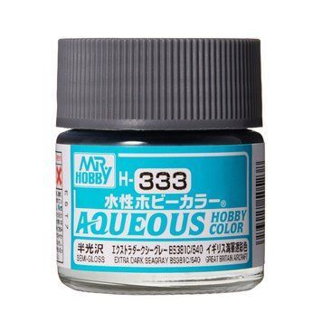 Акриловая краска Aqueous Hobby Colors Темно-серый морской (Extra Dark Seagray BS381C/640) Mr.Hobby H333 H333 фото