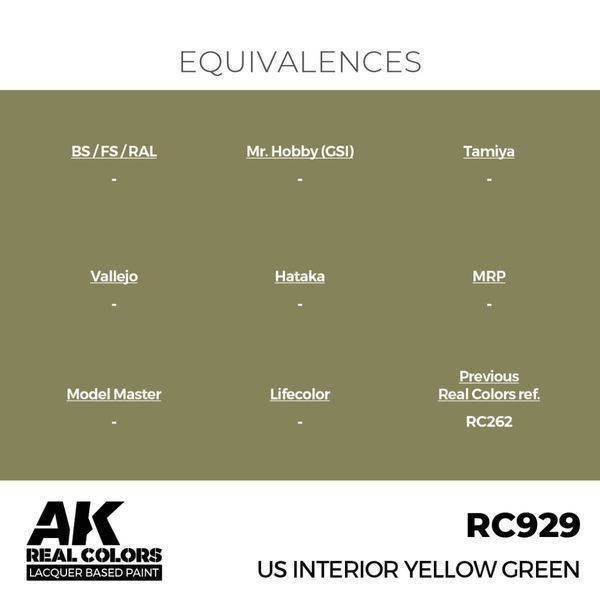 Акрилова фарба Жовто-Зелений Інтер'єру США (US Interior Yellow Green) AK-Interactive RC929 RC929 фото