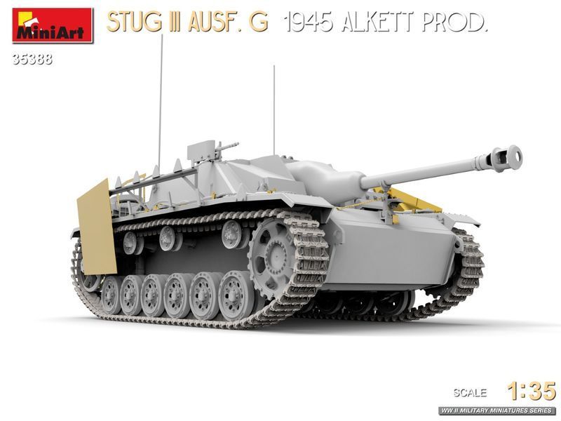 Німецька протитанкова САУ 1/35 StuG III Ausf. G Alkett Prod 1945 MiniArt 35388 , збірна модель Мініарт MA35388 фото