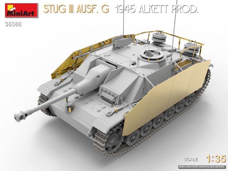 Німецька протитанкова САУ 1/35 StuG III Ausf. G Alkett Prod 1945 MiniArt 35388 , збірна модель Мініарт MA35388 фото