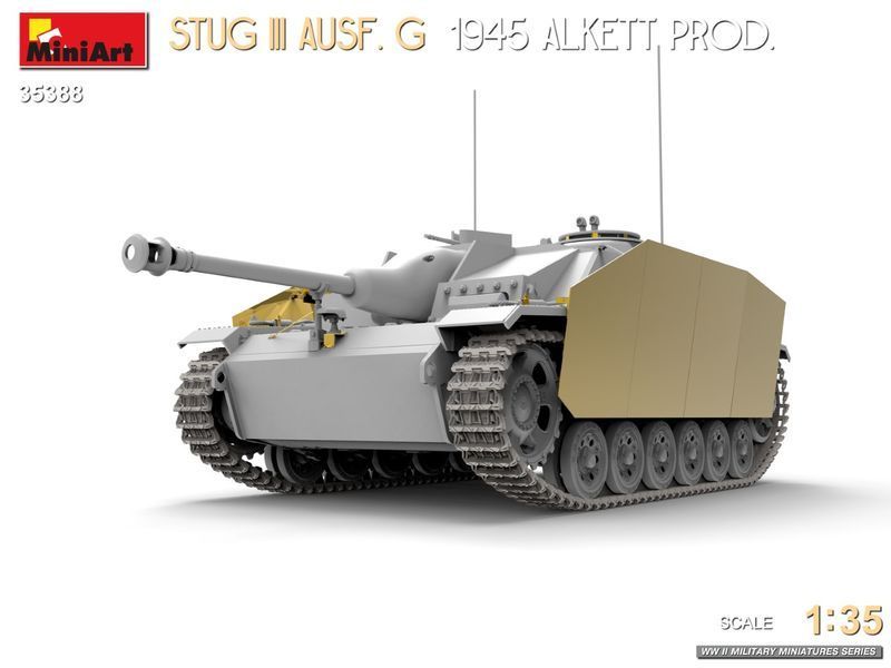 Німецька протитанкова САУ 1/35 StuG III Ausf. G Alkett Prod 1945 MiniArt 35388 , збірна модель Мініарт MA35388 фото