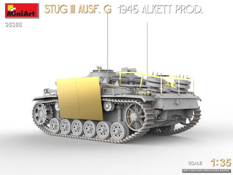 Німецька протитанкова САУ 1/35 StuG III Ausf. G Alkett Prod 1945 MiniArt 35388 , збірна модель Мініарт MA35388 фото