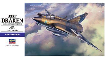 Збірна модель 1/72 шведський винищувач SAAB J35F Draken Hasegawa 01578 HS01578 фото