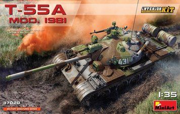 Радянський основний бойовий танк 1/35 Т-55А 1981 (T-55A Interior Kit) MiniArt 37020 , збірна модель Мініарт MA37020 фото