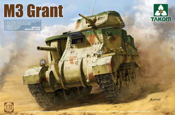 Американский средний танк 1/35 M3 Grant Takom 2086 , збірна модель танк Грант Таком TK2086 фото
