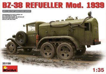 Советский бензозаправщик 1/35 БЗ-38 1939 (BZ-38 Refueller) MiniArt 35158 , сборная модель бензовоза Миниарт MA35158 фото