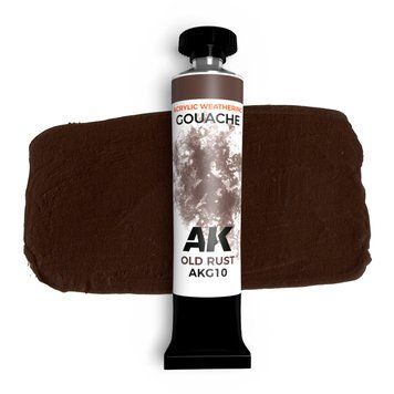Гуаш фарба для везерінгу AK Gouache Стара Іржа (Old Rust) 20 мл AK-Interactive AKG10 AKG10 фото
