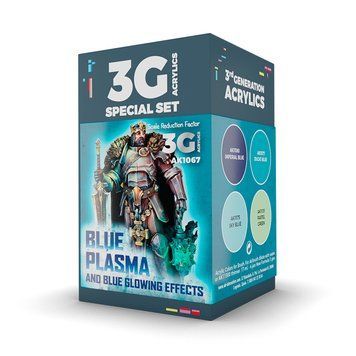 Набір акрилових фарб Синя плазма та ефекти світіння (Wargame Color Set. Blue Plasma And Glowing Effects) 4 шт AK-Interactive AK1067 AK1067 фото