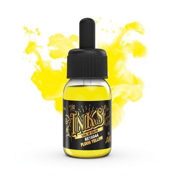 Акриловая краска Флуоресцентный Желтый (Fluor Yellow - Ink) AK-Interactive AK16044 AK16044 фото
