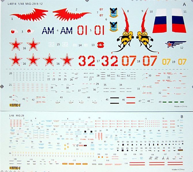 Радянський винищувач 1/48 МіГ-29A 9-12 Early Great Wall Hobby L4814 , збірна модель винищувач Міг ГВХ L4814 фото