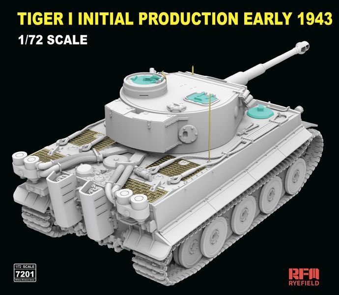 Немецкий тяжелый танк 1/72 Tiger I Initial 1943 Rye Field Model 7201 , сборная модель танк Тигр РФМ RM-7201 фото