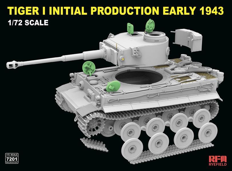 Немецкий тяжелый танк 1/72 Tiger I Initial 1943 Rye Field Model 7201 , сборная модель танк Тигр РФМ RM-7201 фото