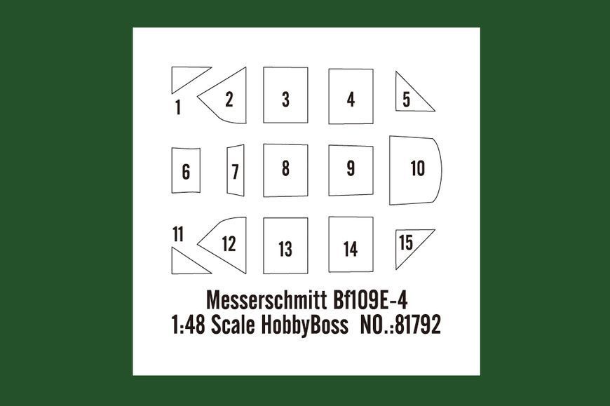 Немецкий истребитель 1/48 Messerschmitt Bf109E-4 HobbyBoss 81792 , сборная модель Мессершмитт Хобибос HB81792 фото