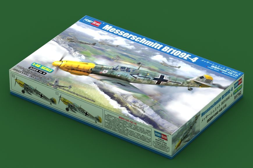 Немецкий истребитель 1/48 Messerschmitt Bf109E-4 HobbyBoss 81792 , сборная модель Мессершмитт Хобибос HB81792 фото
