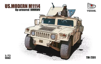 Американський позашляховик 1/72 M1114 HMMWV T-Model TM7201 , збірна модель позашляховик Хамві Т-Модел TML-TM7201 фото