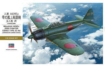 Збірна модель 1/32 японський палубний винищувач Mitsubishi A6M5c Zero Fighter (Zeke) Type 52 Hei Hasegawa 08884 HS08884 фото