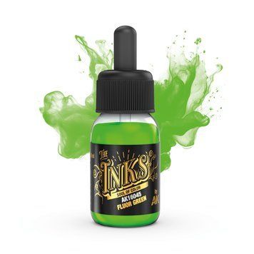 Акриловая краска Флуоресцентный Зеленый (Fluor Green - Ink) AK-Interactive AK16045 AK16045 фото
