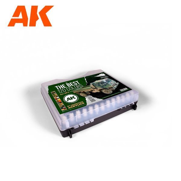Пластиковий кейс 3G 120 кольорів для AFV (3G Plastic Briefcase Afv) AK-Interactive AK11705 AK11705 фото