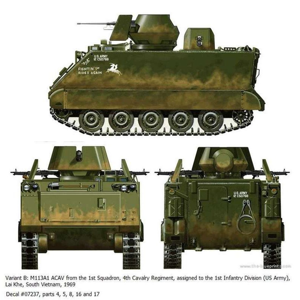 Американський бронетранспортер 1/72 M113 ACAV Trumpeter 07237 , збірна модель бтр Трумпетер TR07237 фото