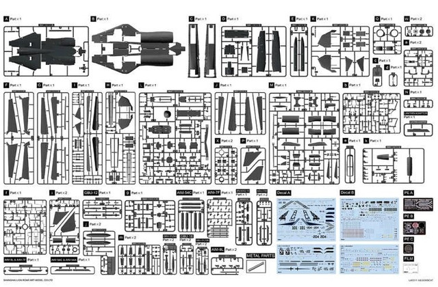 Американський палубний винищувач 1/48 F-14B &laquo;Bombcat&raquo; Great Wall Hobby L4833 , збірна модель Томкет ГВХ L4833 фото