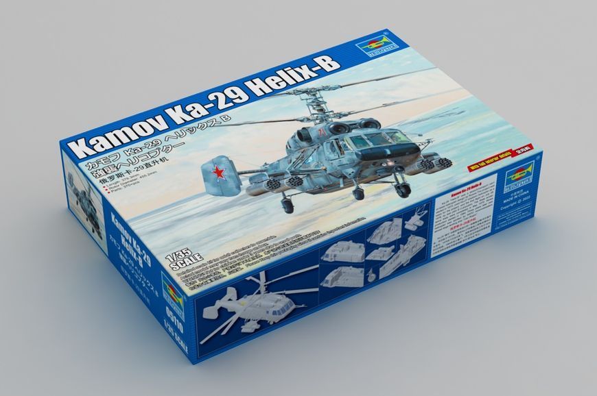 Советский палубный транспортно-боевой вертолет 1/35 Ка-29 Helix-B Trumpeter 05110 , сборная модель Трумпетер TR05110 фото