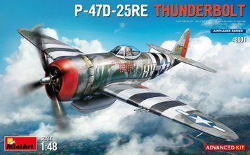 Американський винищувач 1/48 розширений комплект (P-47D-25RE Thunderbolt Advanced Kit) MiniArt 48001 MA48001 фото