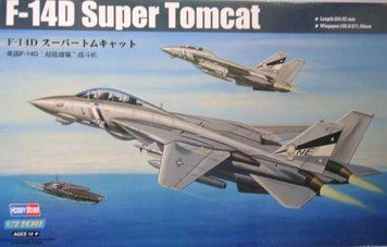 Збірна модель 1/72 американський реактивний палубний винищувач F-14D Super Tomcat HobbyBoss HB80278 HB80278 фото