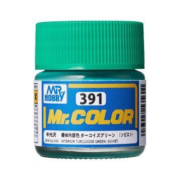 Акрилова фарба Mr.Color Внутрішній бірюзовий зелений радянський (Interior Turquoise Green) Mr.Hobby C391 C391 фото
