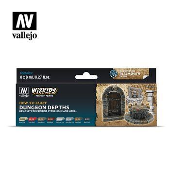 Набір акрилових фарб WizKids Глибини Підземель (Dungeon Depths) 8 шт VAL 80251 VAL 80251 фото