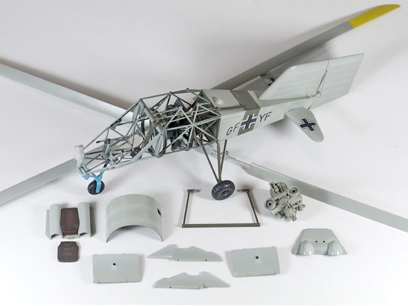 Німецький дослідний вертоліт 1/35 Flettner Fl 282 Kolibri V-6 MiniArt 41001 , збірна модель Колібрі Мініарт MA41001 фото