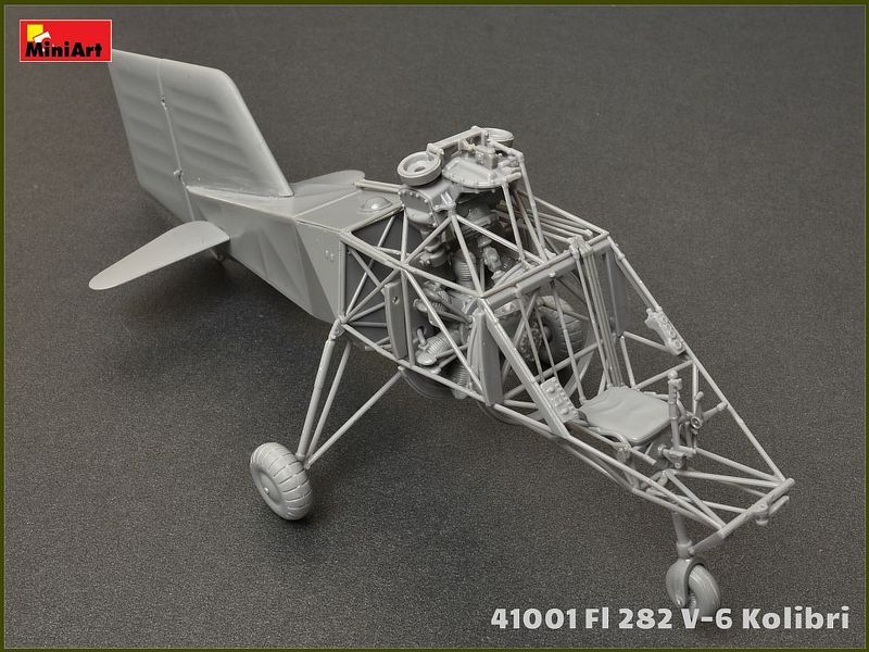 Німецький дослідний вертоліт 1/35 Flettner Fl 282 Kolibri V-6 MiniArt 41001 , збірна модель Колібрі Мініарт MA41001 фото