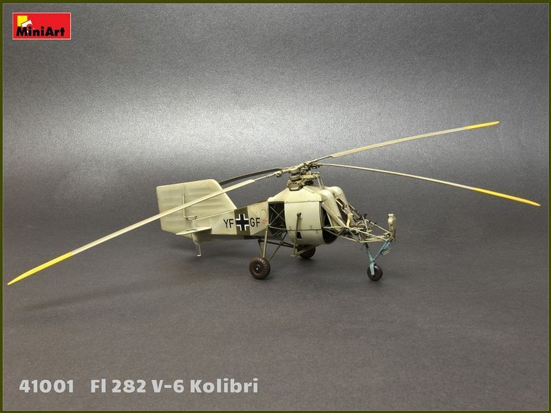 Німецький дослідний вертоліт 1/35 Flettner Fl 282 Kolibri V-6 MiniArt 41001 , збірна модель Колібрі Мініарт MA41001 фото