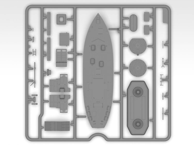 Збірна модель ICM - KFK Kriegsfischkutter, німецький багатоцільовий катер 2 СВ (S.012) ICMS012 фото