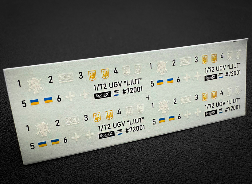 Український наземний дрон 1/72 UGV LIUT MAG & ПКТ Scale X VG-72003 , збірна модель Лють Скейл Х VG-72003 фото