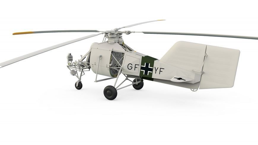 Німецький дослідний вертоліт 1/35 Flettner Fl 282 Kolibri V-6 MiniArt 41001 , збірна модель Колібрі Мініарт MA41001 фото