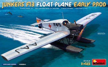 Немецкий гидроплан 1/48 Junkers F13 ранний (Float Plane. Early Prod) MiniArt 48004 , сборная модель Миниарт MA48004 фото
