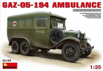 Советский медицинский грузовик 1/35 ГАЗ-05-194 (GAZ-05-194 Ambulance) MiniArt 35164 , сборная модель Миниарт MA35164 фото