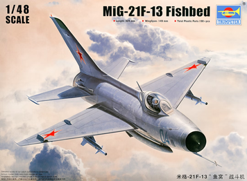 Советский истребитель 1/48 МиГ-21Ф-13 Trumpeter 02858 , сборная модель истребитель Микоян Трумпетер TR02858 фото