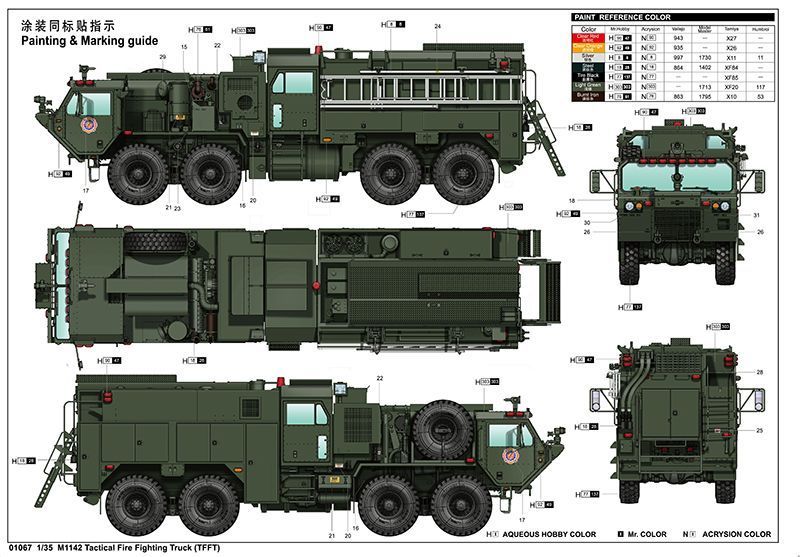 Американська тактична пожежна машина 1/35 M1142 TFFT (Tactical Fire Fighting Truck) Trumpeter 01067 TR01067 фото