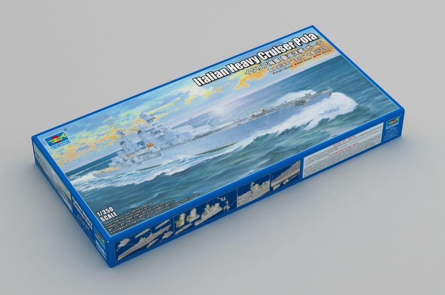 Італійський важкий крейсер 1/350 RN Pola Zara-class Trumpeter 05381 , збірна модель крейсер Пола Трумпетер TR05381 фото