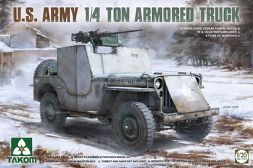 Американский бронеавтомобиль 1/35 Willys MB Takom 2131 , збірна модель джип Уиллис Таком TK2131 фото
