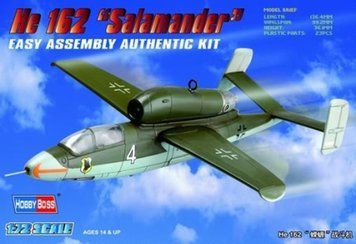 Збірна модель 1/72 німецький реактивний винищувач-перехоплювач He 162 "Salamander" HobbyBoss HB80239 HB80239 фото